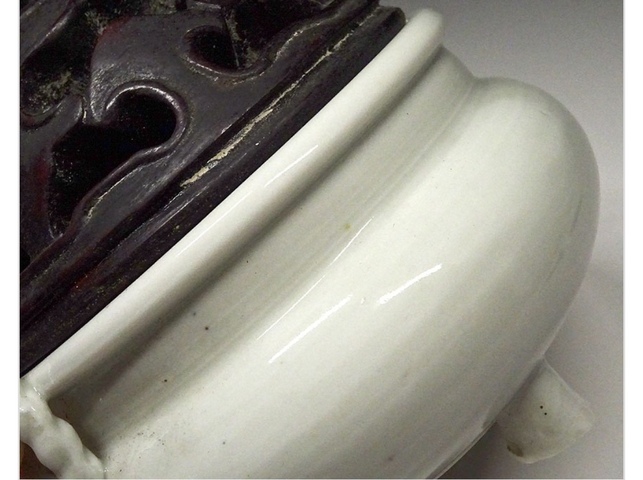 古玩陶瓷三足索耳爐真品鑒賞圖