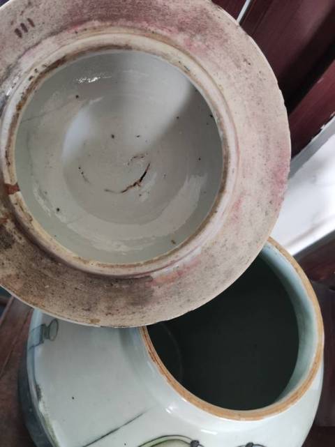 古玩陶瓷粉彩仕女人物紋將軍罐真品鑒賞圖