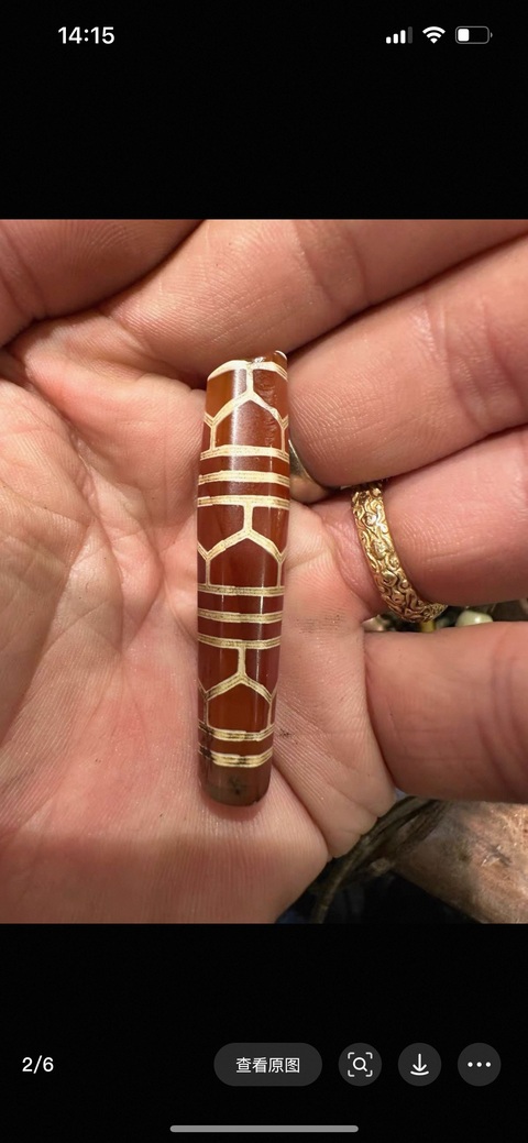 古玩雜項瑪瑙珠真品鑒賞圖