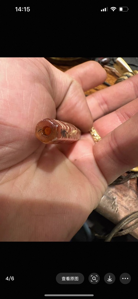 古玩雜項瑪瑙珠真品鑒賞圖