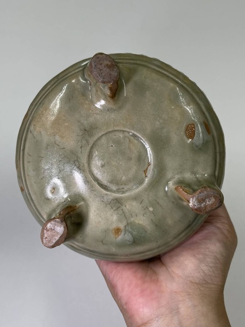 古玩陶瓷耀州窯刻花爐真品鑒賞圖