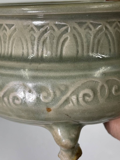 古玩陶瓷耀州窯刻花爐真品鑒賞圖