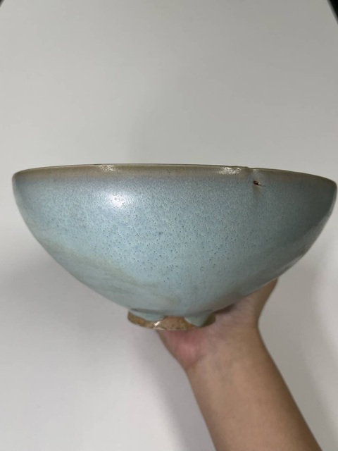 古玩陶瓷金元鈞窯大碗真品鑒賞圖