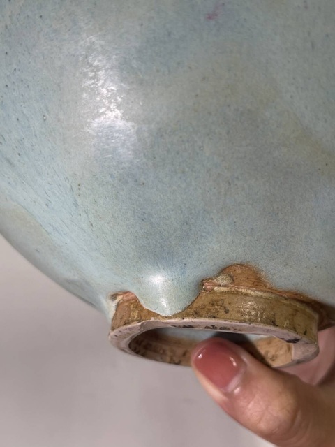 古玩陶瓷金元鈞窯大碗真品鑒賞圖