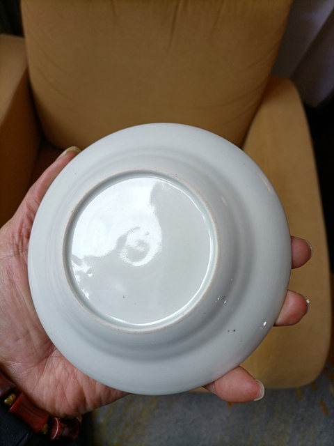 古玩陶瓷花鳥紋盤真品鑒賞圖