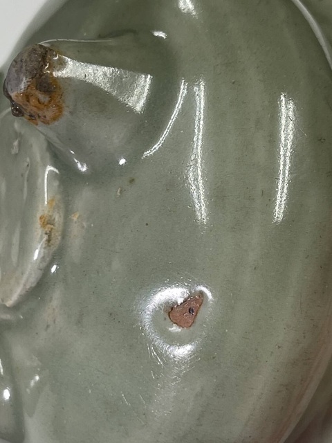 古玩陶瓷元代龍泉三足爐真品鑒賞圖