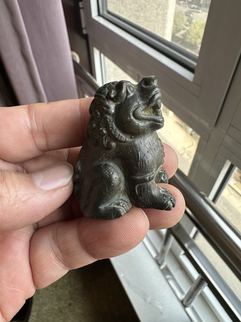 古玩銅器清代銅獅子真品鑒賞圖