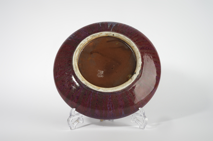 古玩陶瓷清中期·窯變紅釉洗真品鑒賞圖