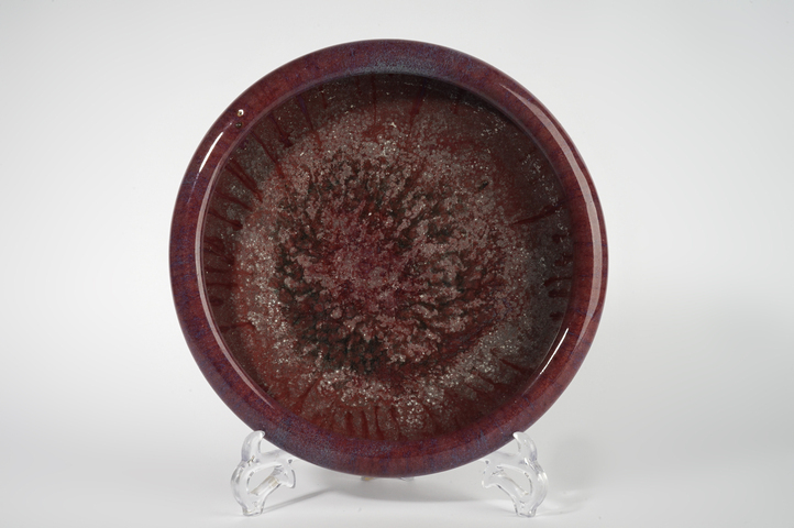 古玩陶瓷清中期·窯變紅釉洗真品鑒賞圖