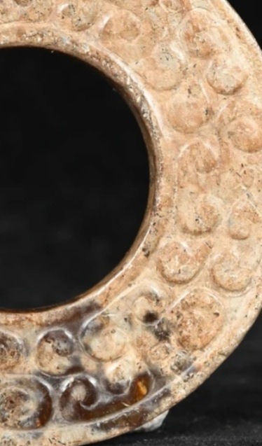 古玩玉器做舊仿古“虺龍紋璧”真品鑒賞圖