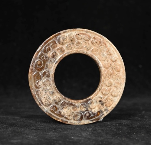 古玩玉器做舊仿古“虺龍紋璧”真品鑒賞圖