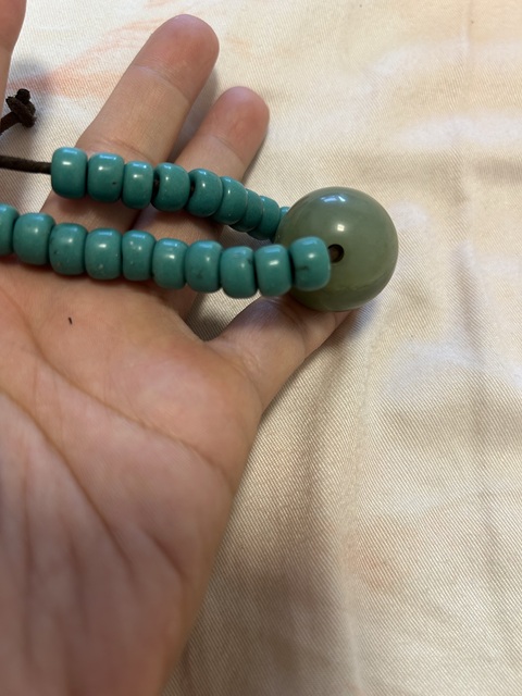 古玩玉器綠松石珠串真品鑒賞圖