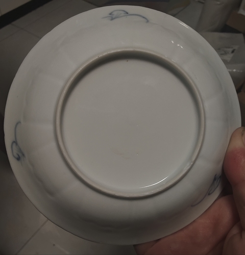 古玩陶瓷清早期 青花二喬賞月圖盤真品鑒賞圖