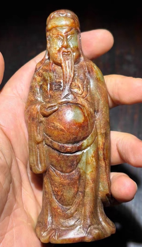古玩玉器提油仿古“玉人像”真品鑒賞圖