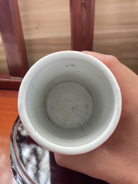 古玩陶瓷松鶴紋筆筒真品鑒賞圖