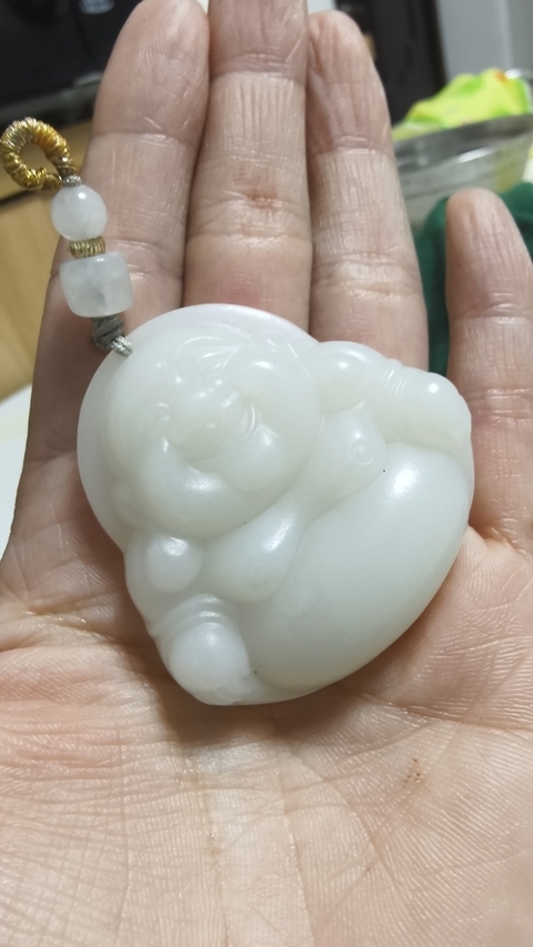 古玩玉器玉佛公掛件真品鑒賞圖