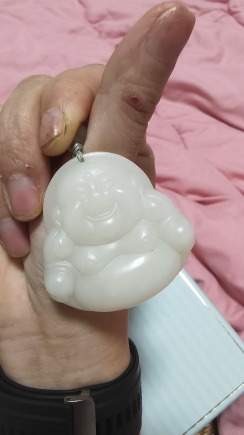 古玩玉器玉佛公掛件真品鑒賞圖