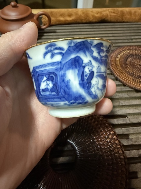 古玩陶瓷青花杯真品鑒賞圖