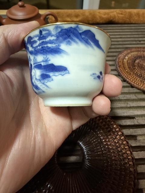 古玩陶瓷青花杯真品鑒賞圖