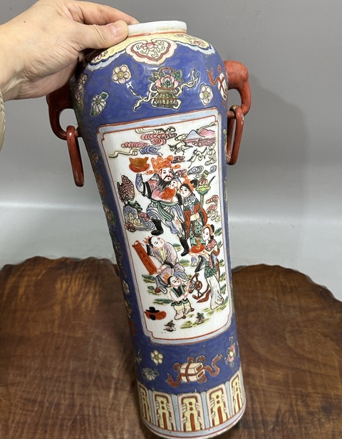 古玩陶瓷粉彩瓶真品鑒賞圖