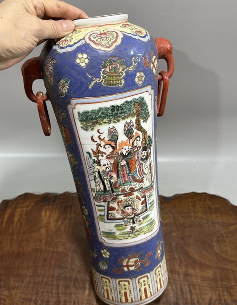 古玩陶瓷粉彩瓶真品鑒賞圖