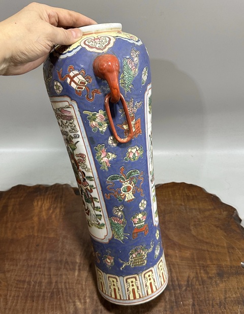 古玩陶瓷粉彩瓶真品鑒賞圖