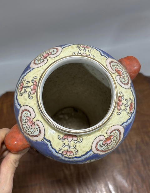 古玩陶瓷粉彩瓶真品鑒賞圖