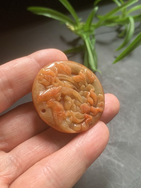 古玩玉器花開富貴真品鑒賞圖
