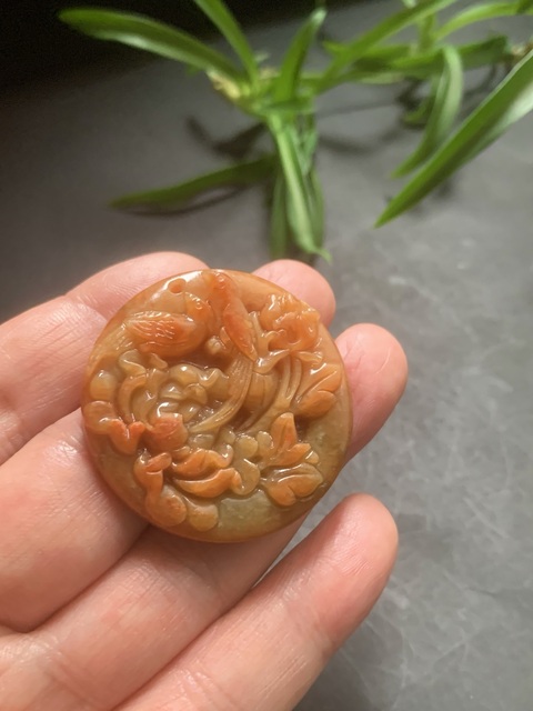 古玩玉器花開富貴真品鑒賞圖