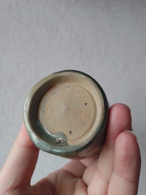 古玩陶瓷龍泉窯青釉紙捶瓶真品鑒賞圖