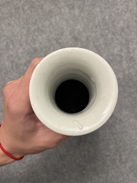 古玩陶瓷青花山水人物棒槌瓶真品鑒賞圖