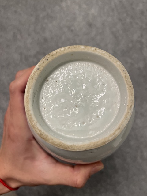 古玩陶瓷青花山水人物棒槌瓶真品鑒賞圖