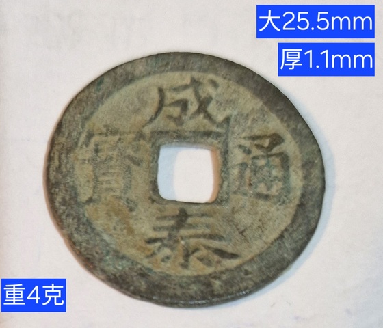 古玩錢幣成泰通寶真品鑒賞圖