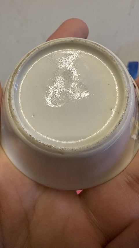 古玩陶瓷粉彩人物馬蹄杯真品鑒賞圖