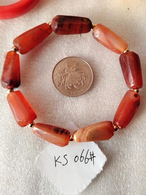 古玩玉器老紅瑪瑙珠手串拍賣，當前價格420元