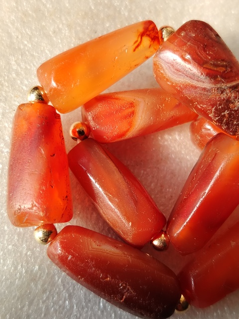 古玩玉器老紅瑪瑙珠手串拍賣,當前價格420元