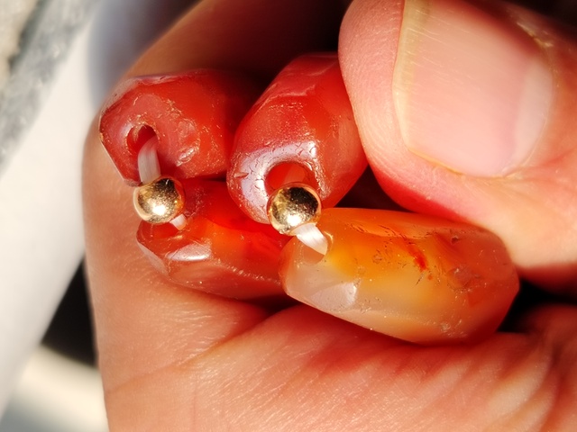 古玩玉器老紅瑪瑙珠手串拍賣,當前價格420元