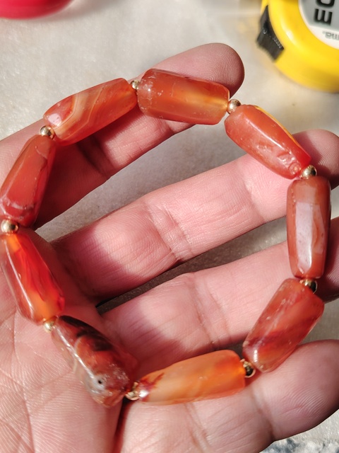 古玩玉器老紅瑪瑙珠手串拍賣,當前價格420元