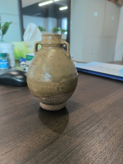 古玩陶瓷青釉雙系瓶真品鑒賞圖