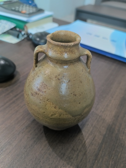 古玩陶瓷青釉雙系瓶真品鑒賞圖