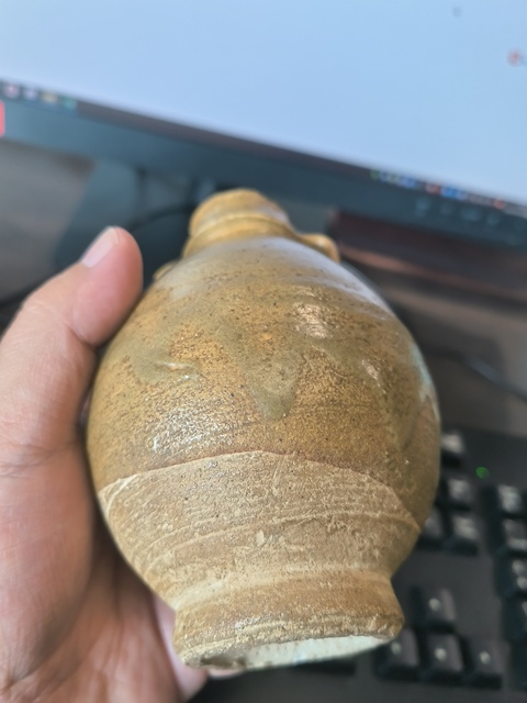 古玩陶瓷青釉雙系瓶真品鑒賞圖