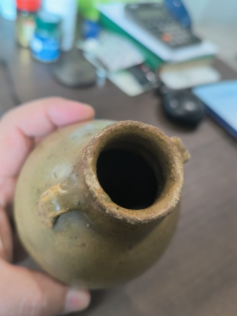 古玩陶瓷青釉雙系瓶真品鑒賞圖