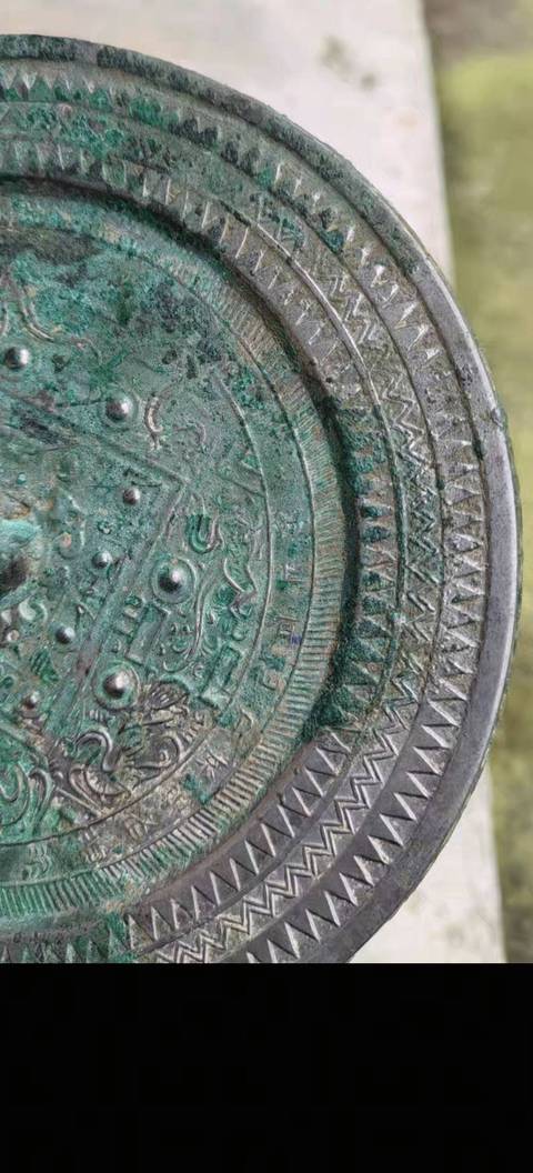 古玩銅器漢代規矩鏡真品鑒賞圖