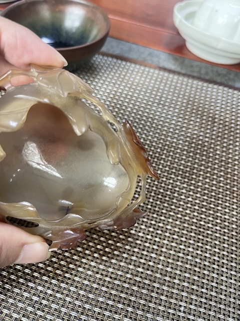 古玩玉器天然瑪瑙水洗真品鑒賞圖