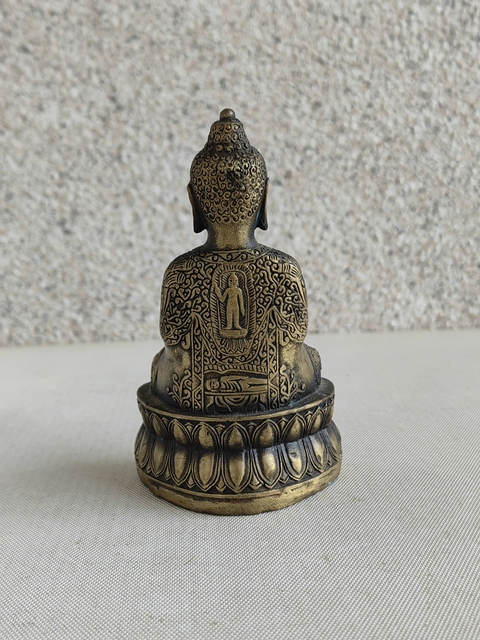 古玩銅器銅釋迦摩尼真品鑒賞圖