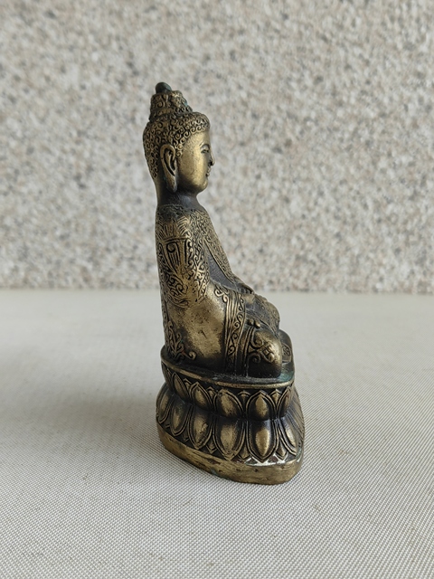 古玩銅器銅釋迦摩尼真品鑒賞圖