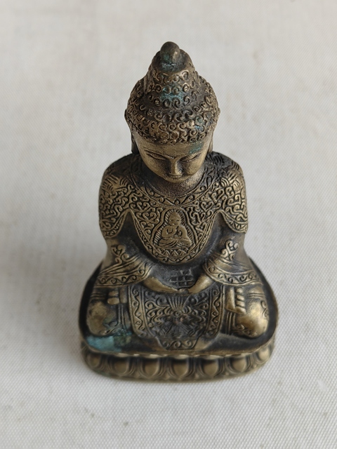 古玩銅器銅釋迦摩尼真品鑒賞圖