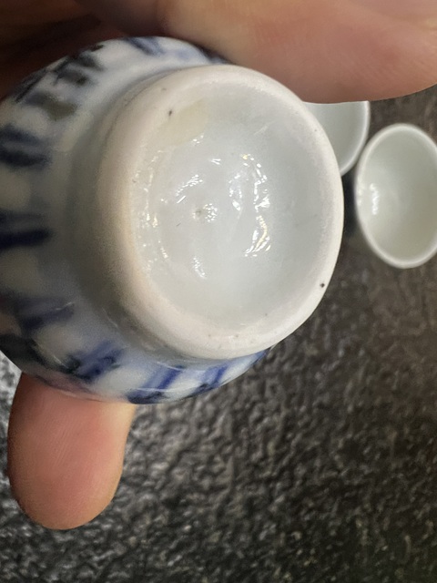 古玩陶瓷青花杯三個(gè)真品鑒賞圖