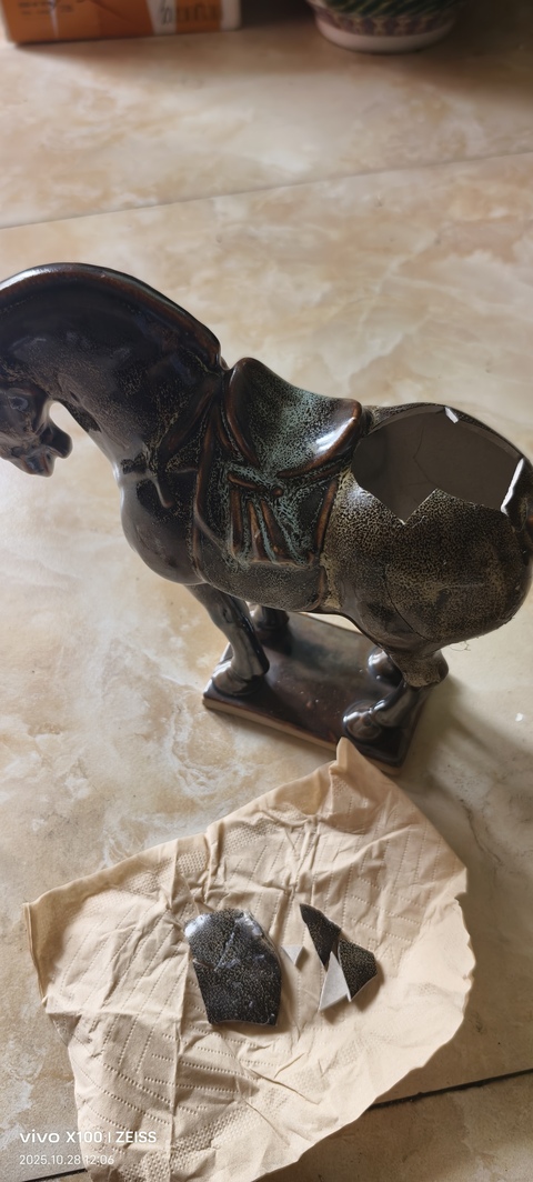 古玩陶瓷立馬俑拍賣,當(dāng)前價(jià)格100元