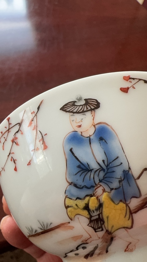 古玩陶瓷廣琺瑯人物紋杯真品鑒賞圖